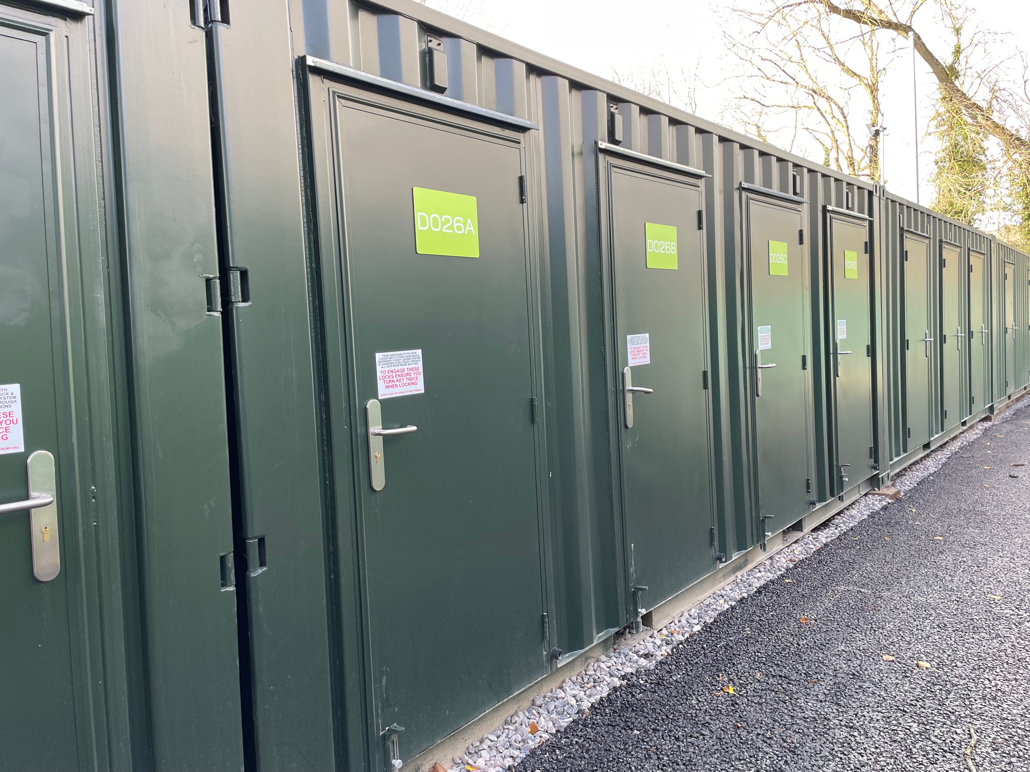 Small self storage unit in Bath for hire, seen from the outside.